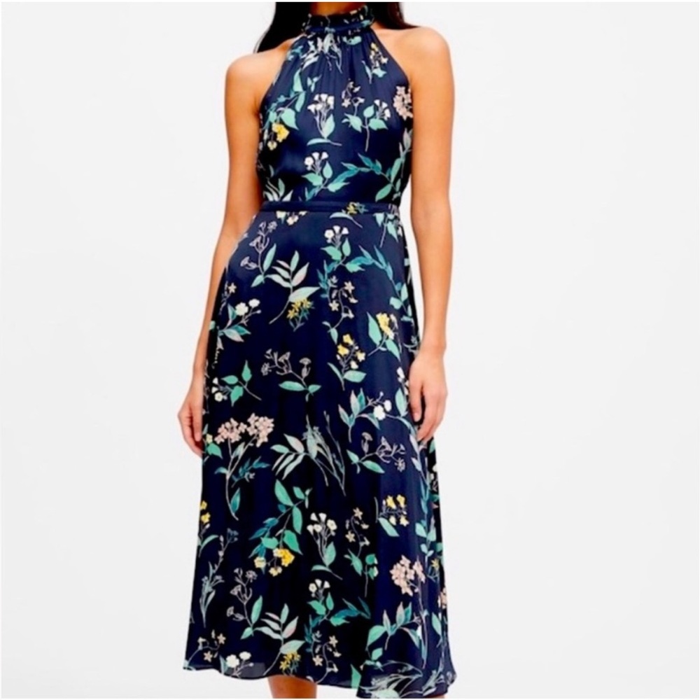 BR Satin Midi Dress, Size 10, NWT!